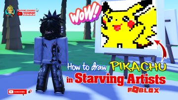 how to draw pikachu in starving artists roblox