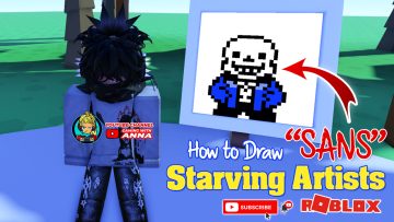 how to draw sans in starving artists (step by step)