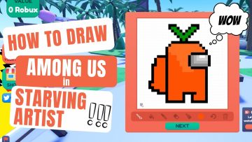how to draw among us in roblox starving artist
