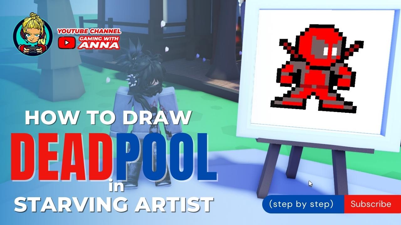 How To Draw Among us in Roblox Starving Artist (step by step)