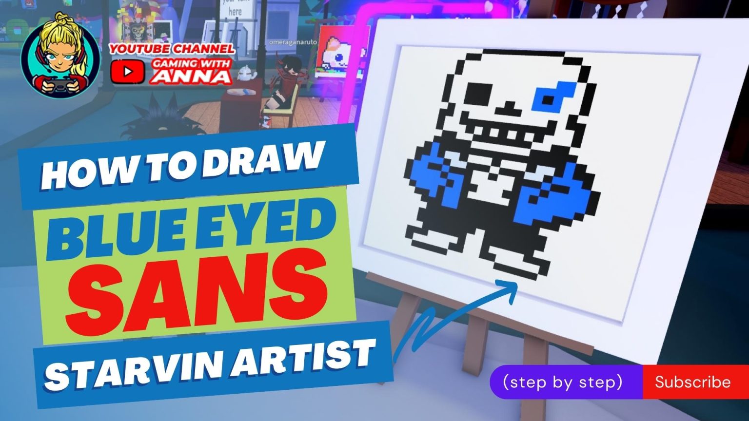 How To Sell Your Art In Starving Artist Roblox   How To Draw Blue Eyed Sans In Starving Artists Roblox 1536x864 